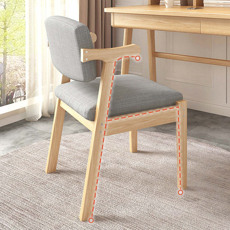 Nordic Fabric Wood Armchair