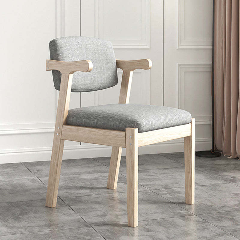 Nordic Fabric Wood Armchair