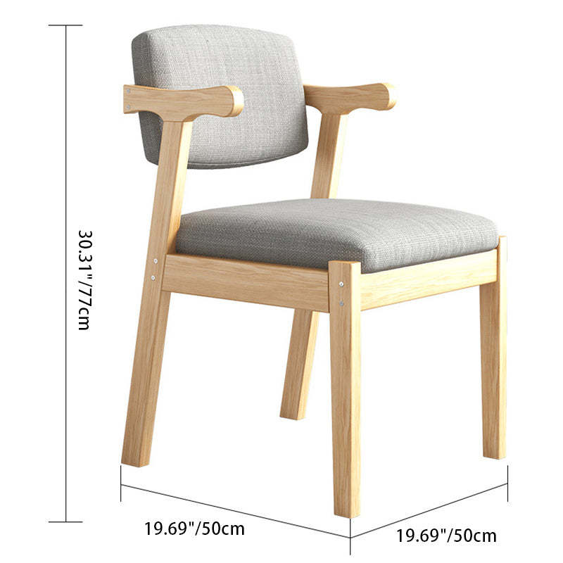 Nordic Fabric Wood Armchair