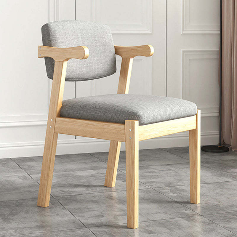 Nordic Fabric Wood Armchair — Wood