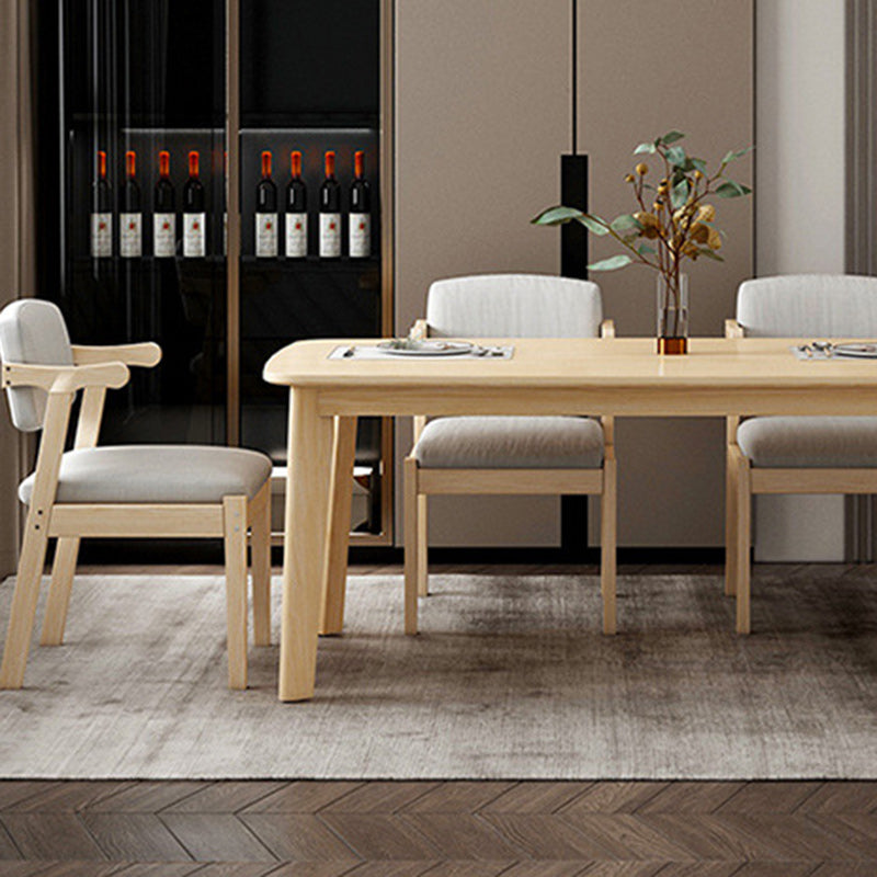 Nordic Fabric Wood Armchair