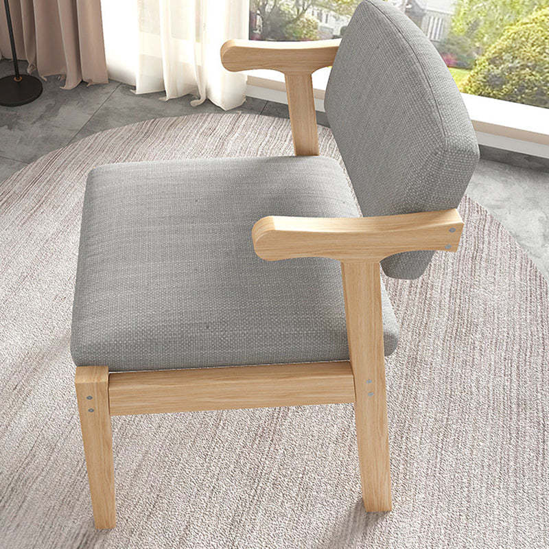 Nordic Fabric Wood Armchair
