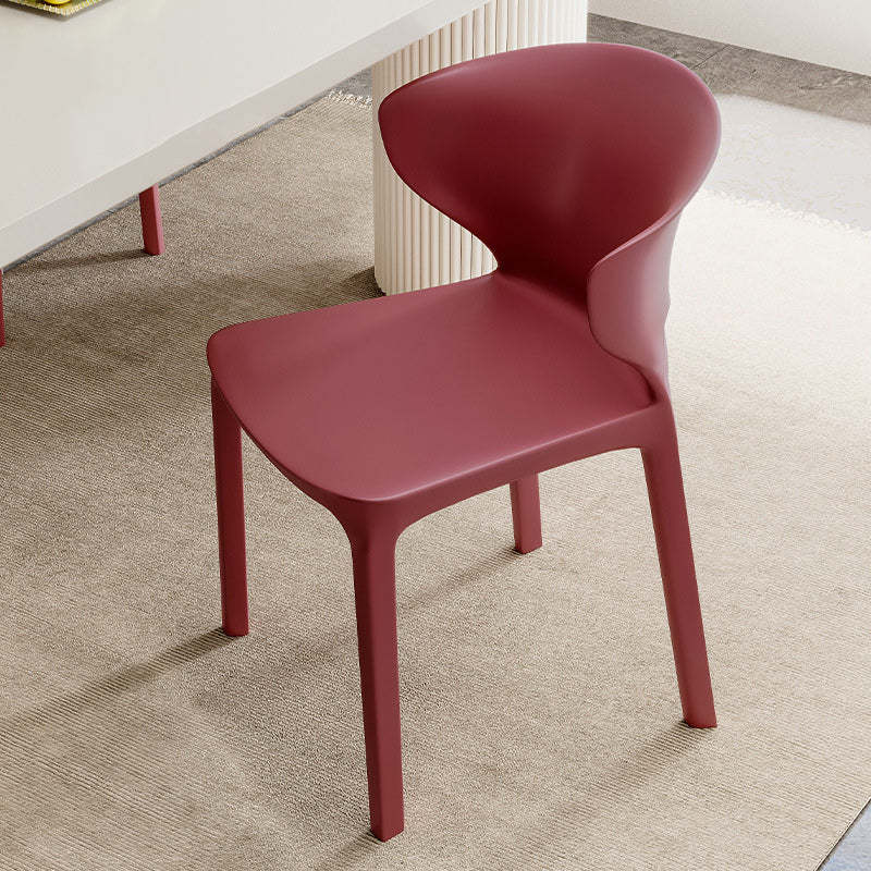 Nordic Plastic Armless Chair — Gray