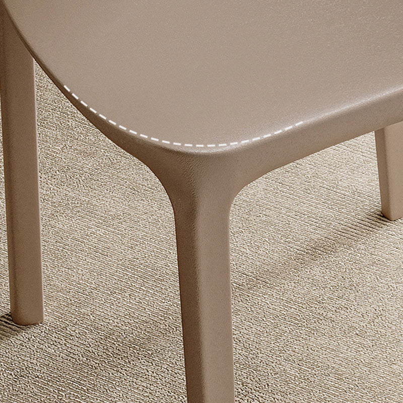Nordic Plastic Armless Chair — Orange