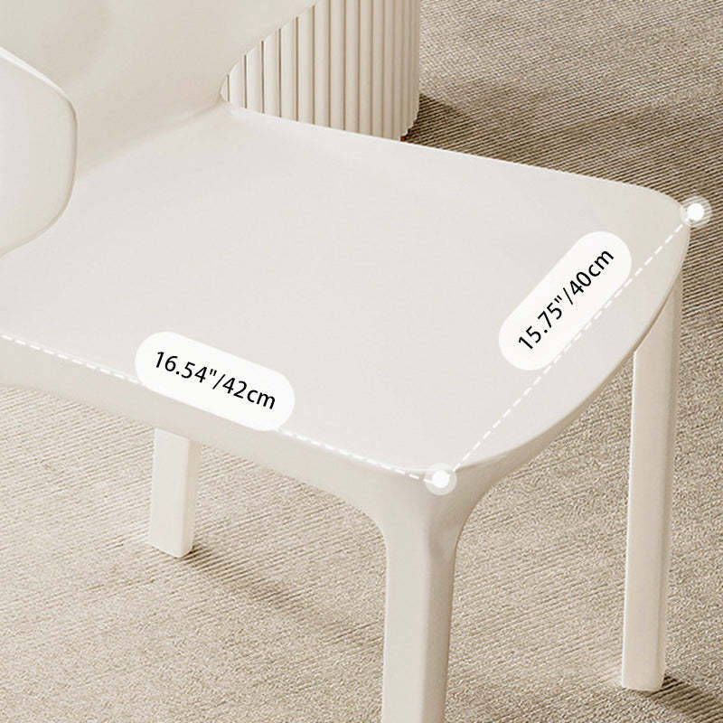 Nordic Plastic Armless Chair — Black