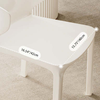 Nordic Plastic Armless Chair — Black