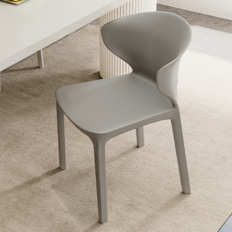 Nordic Plastic Armless Chair — Blue