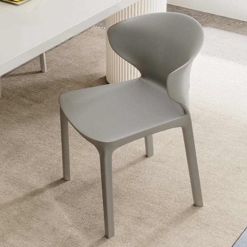 Nordic Plastic Armless Chair — Blue