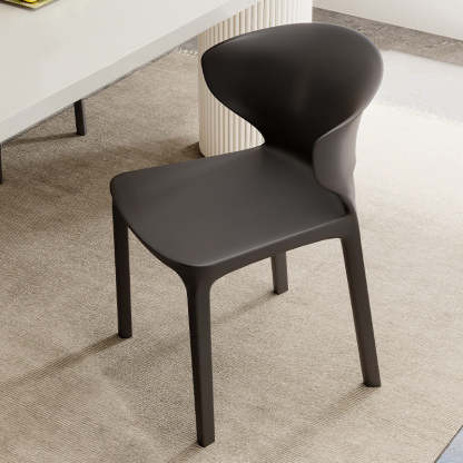 Nordic Plastic Armless Chair — Red