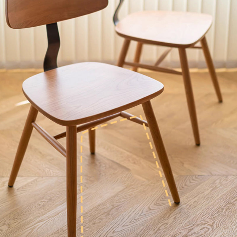 Wood nordic armless dining chairs & benches