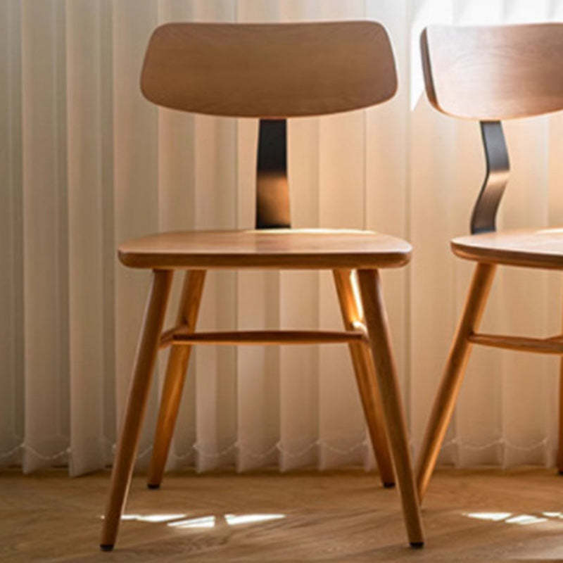 Scandinavian Iron Wood Armless Chair