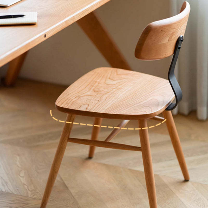 Scandinavian Iron Wood Armless Chair