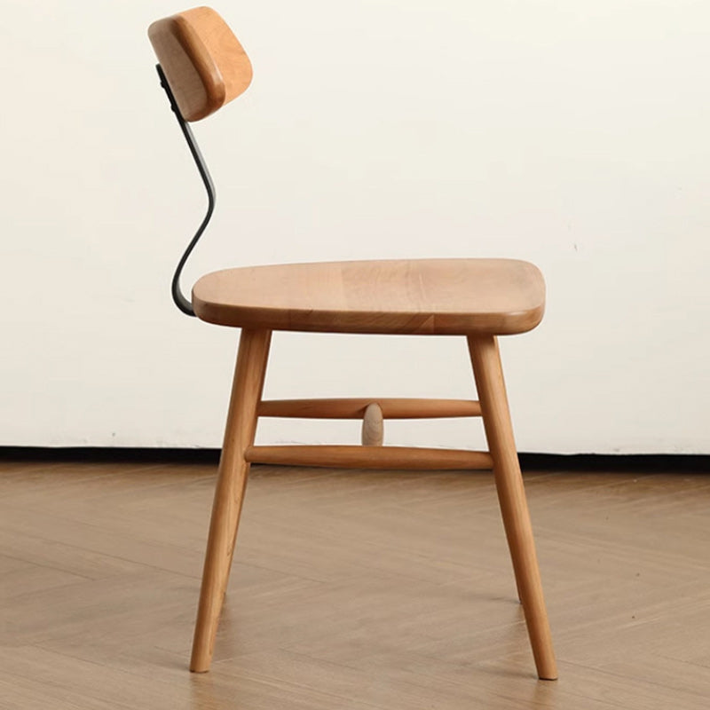 Scandinavian Iron Wood Armless Chair