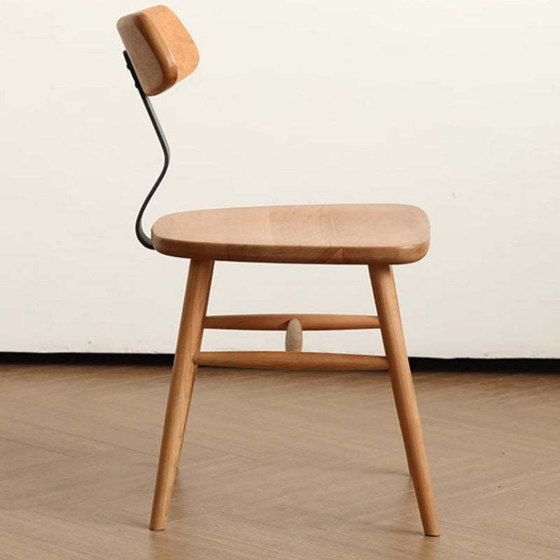 Scandinavian Iron Wood Armless Chair