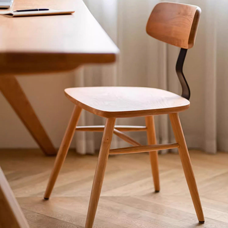 Scandinavian Iron Wood Armless Chair