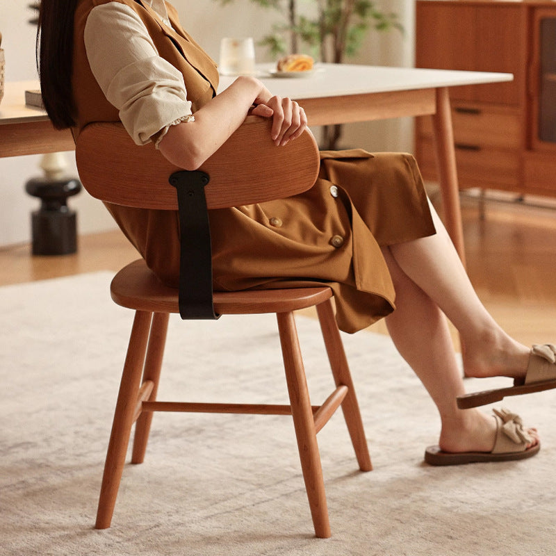 Scandinavian Iron Wood Armless Chair