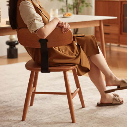 Scandinavian Iron Wood Armless Chair