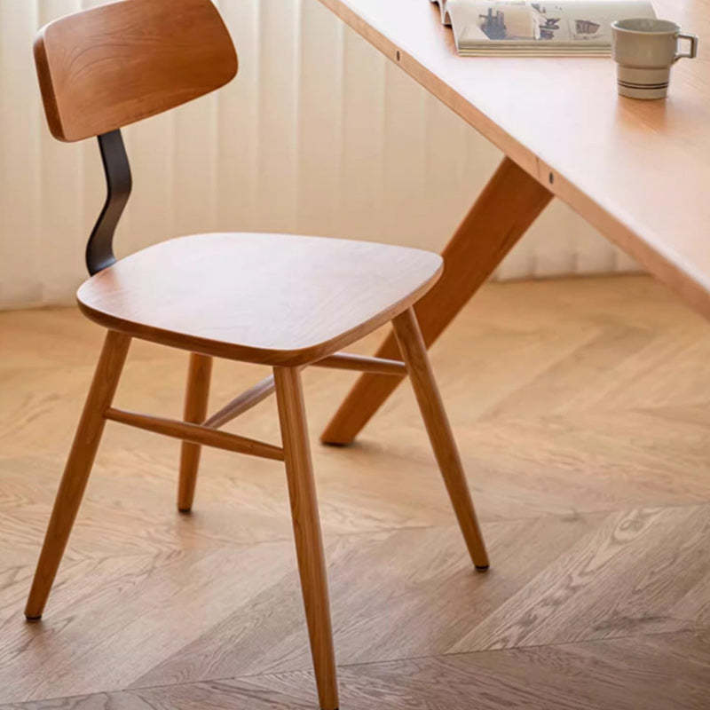 Scandinavian Iron Wood Armless Chair
