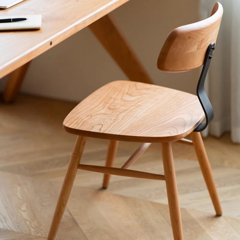Scandinavian Iron Wood Armless Chair