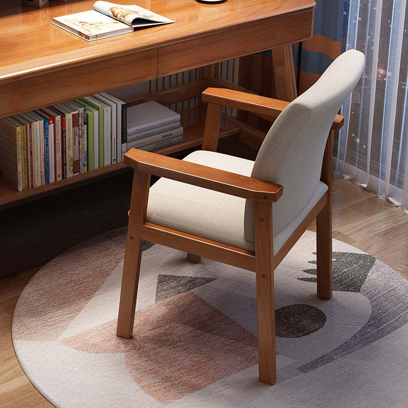 Scandinavian Wood Fabric Armchair