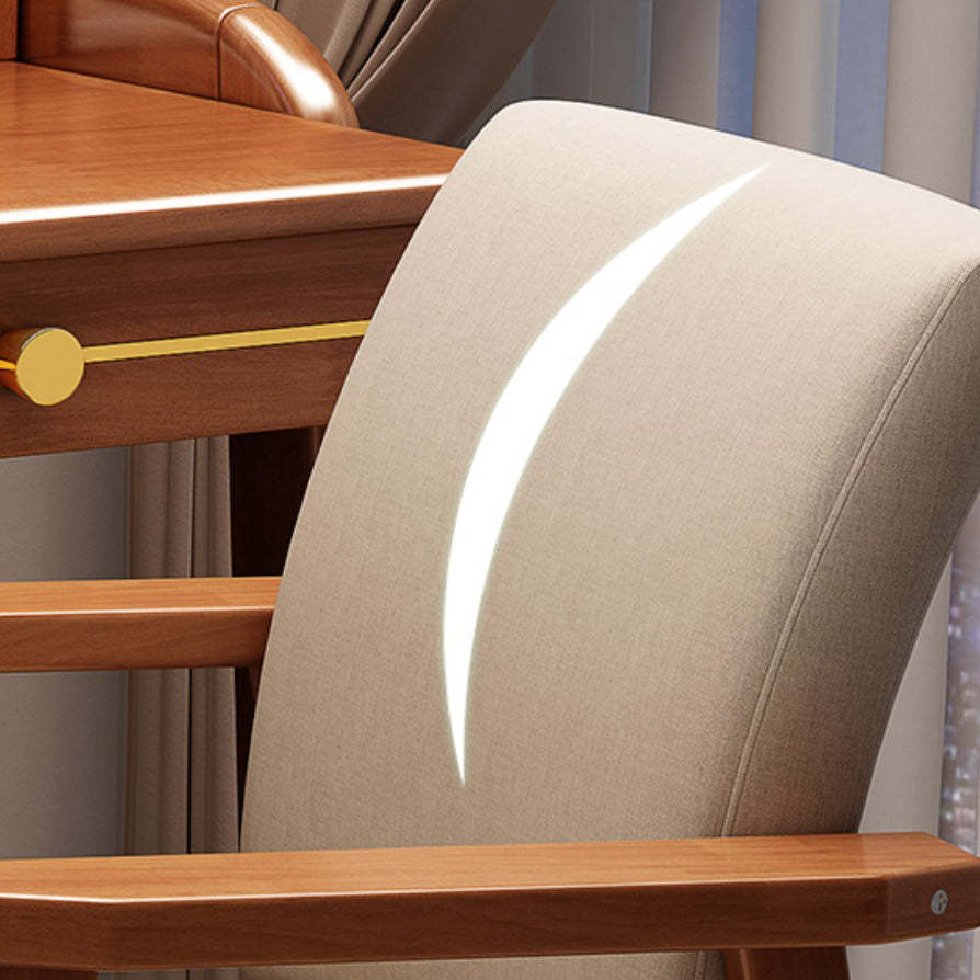 Scandinavian Wood Fabric Armchair