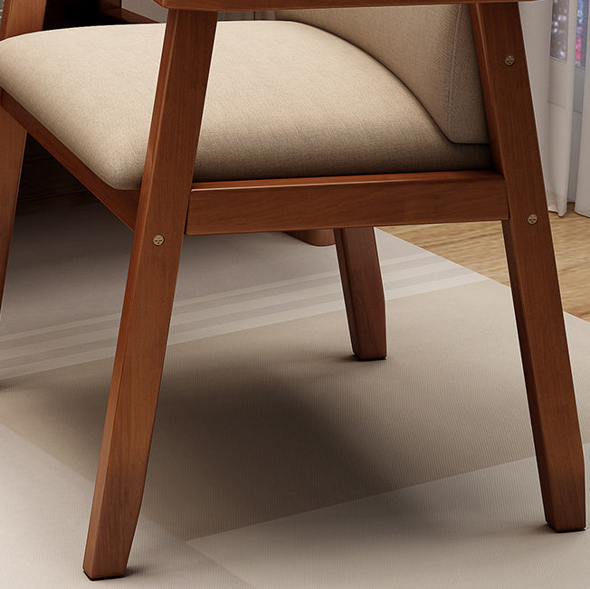 Scandinavian Wood Fabric Armchair