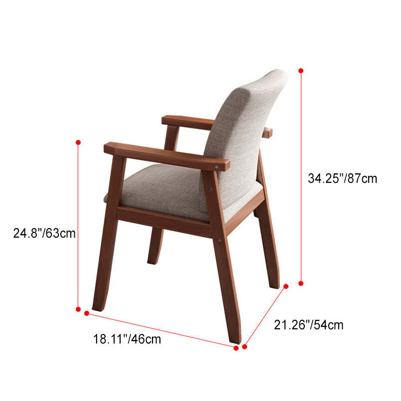 Scandinavian Wood Fabric Armchair
