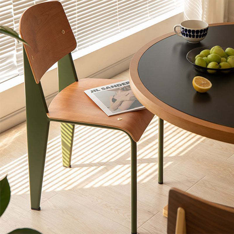 Scandinavian Wood Armless Chair