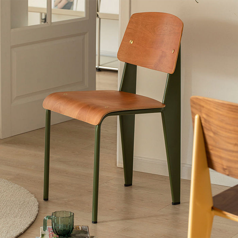 Scandinavian Wood Armless Chair