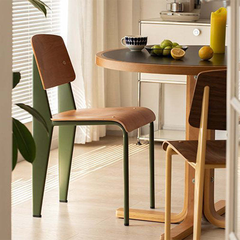 Scandinavian Wood Armless Chair