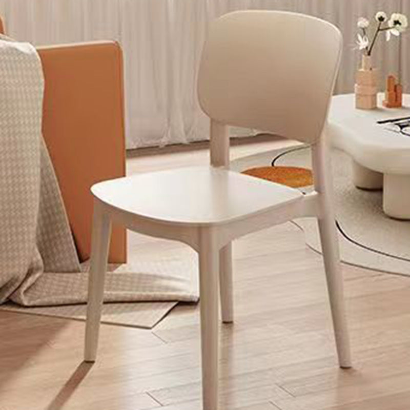 Plastic Armless Chair — Black