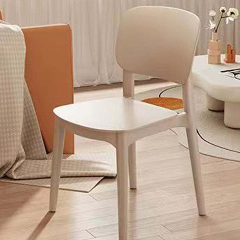 Plastic Armless Chair — Black