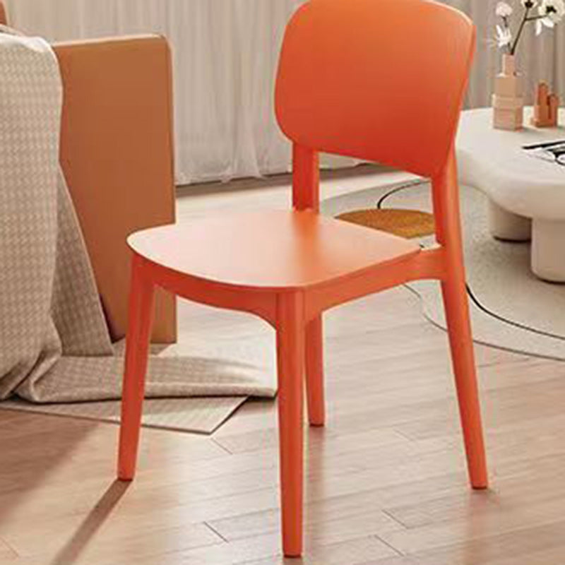 Plastic Armless Chair — Red