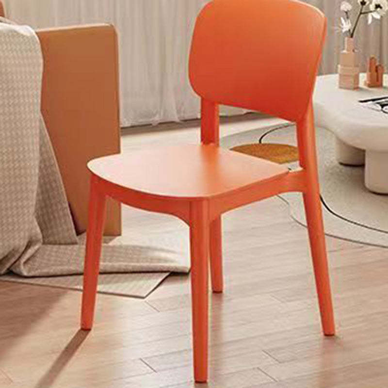 Plastic Armless Chair — Red