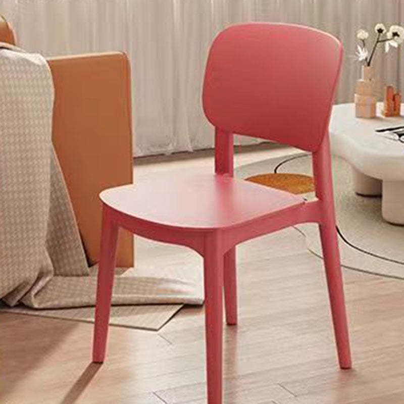 Plastic Armless Chair — Yellow