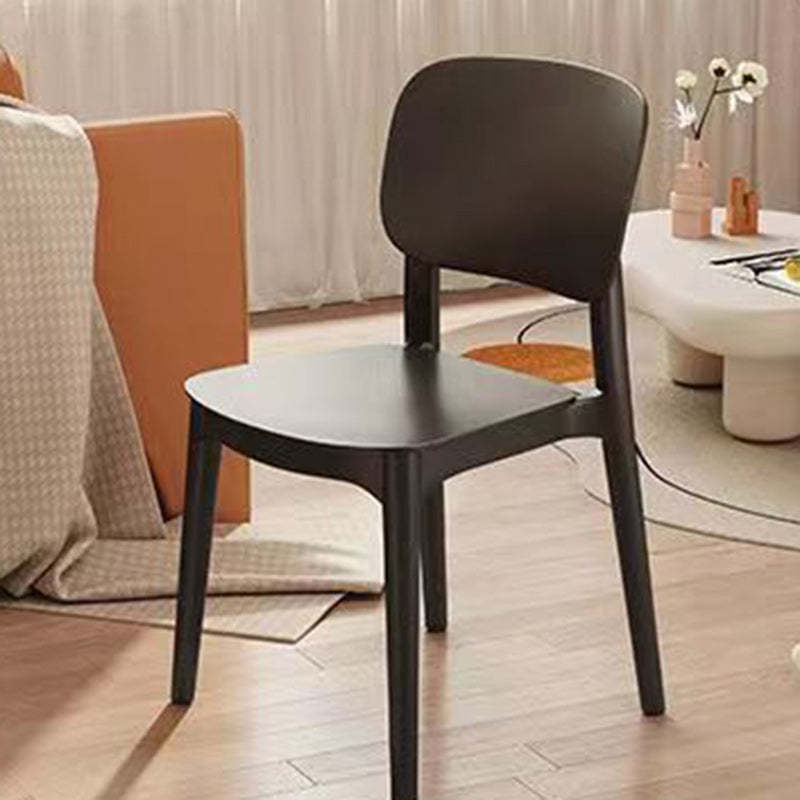 Plastic Armless Chair — Light Green
