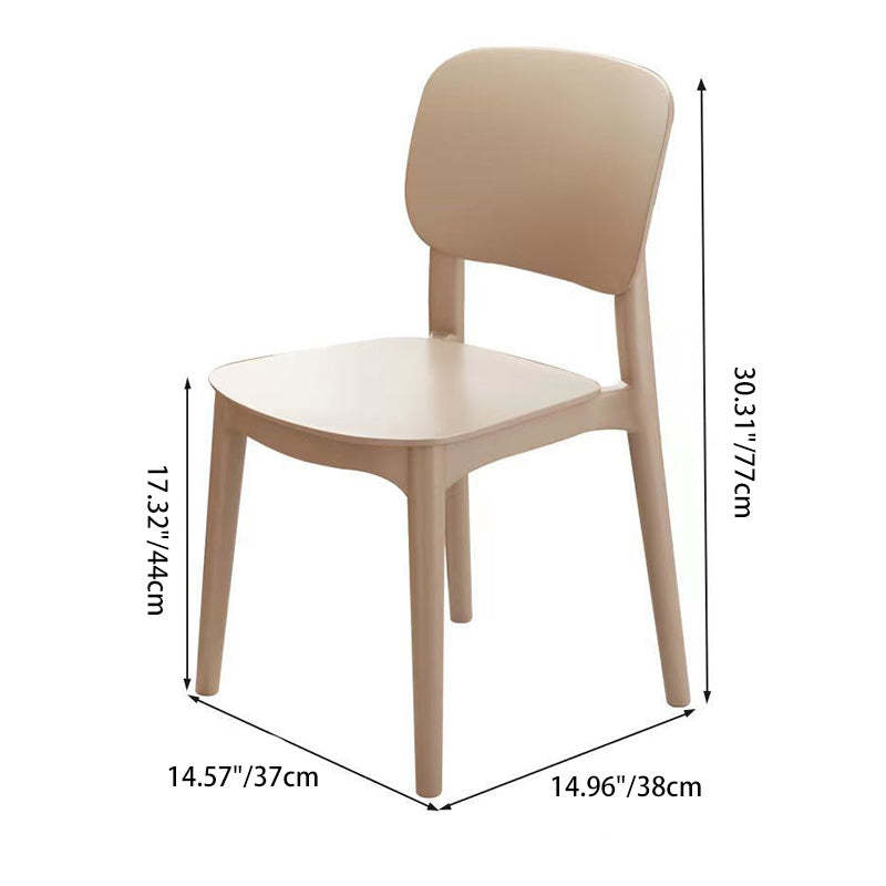 Plastic Armless Chair — Orange