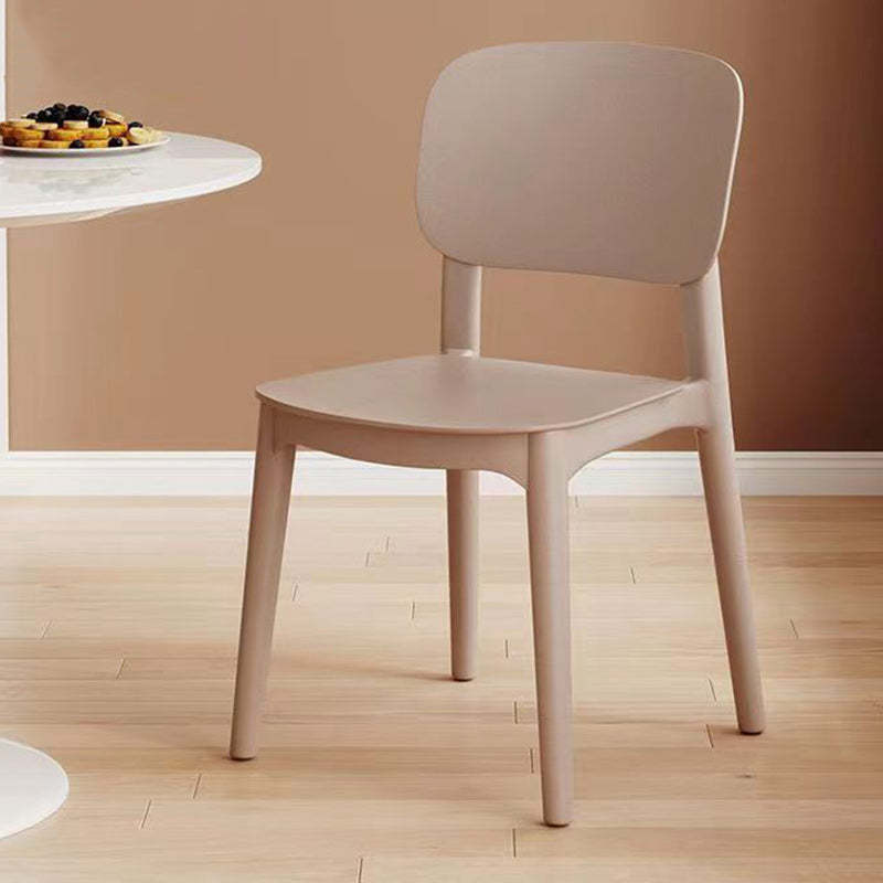 Plastic Armless Chair — Khaki