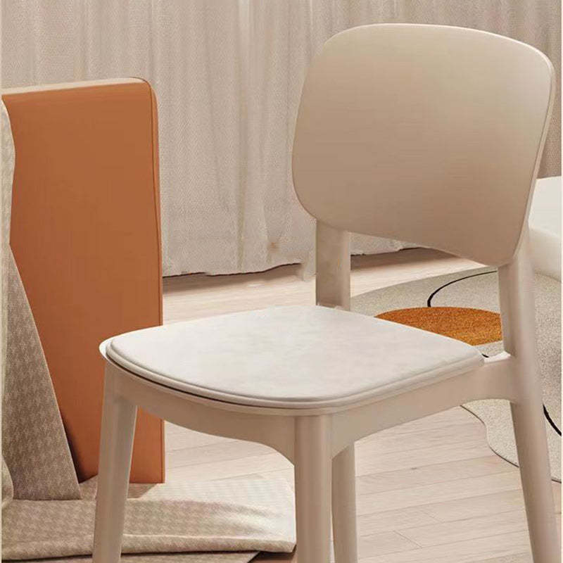 Plastic Armless Chair — Green