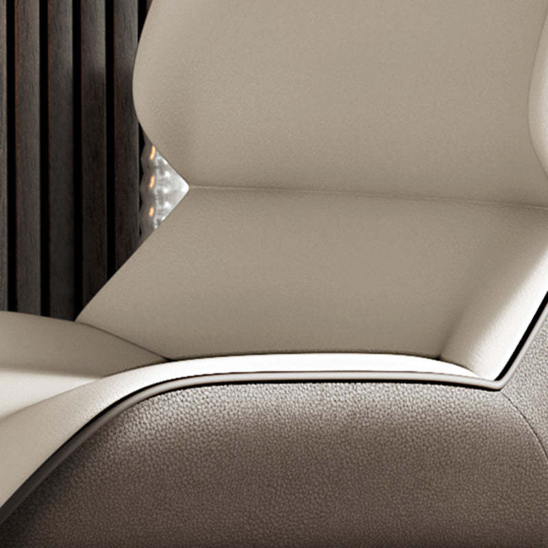 Nordic Iron Leather Armless Chair