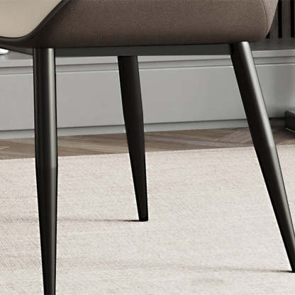 Nordic Iron Leather Armless Chair