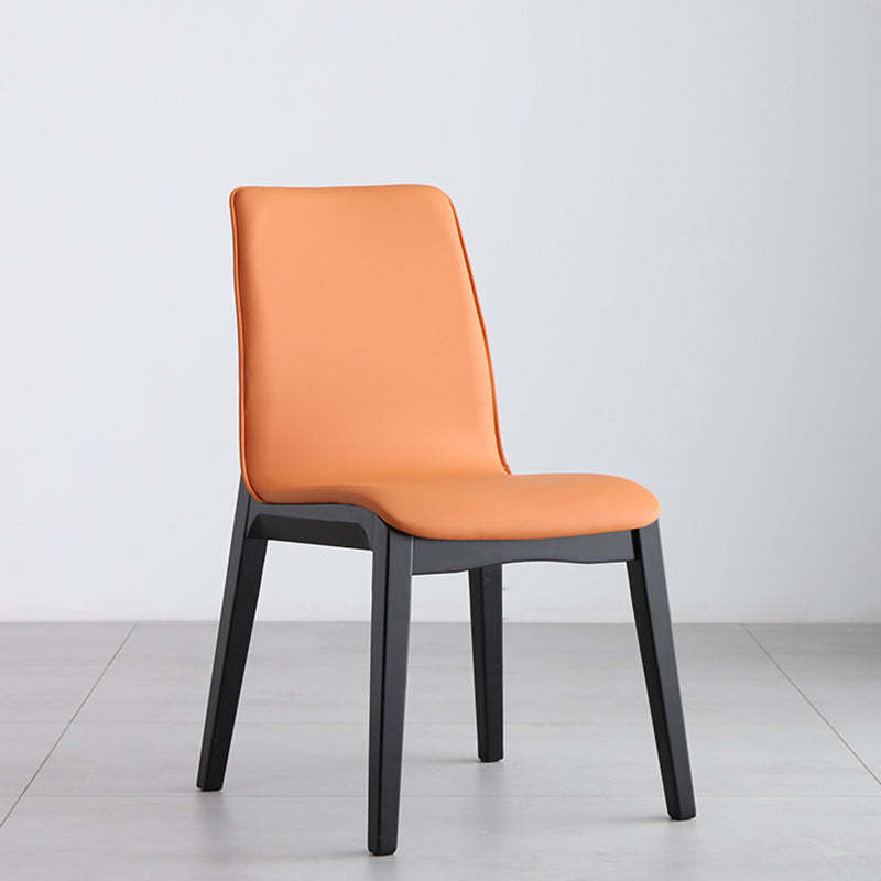 Nordic Wood Leather Dining Chair