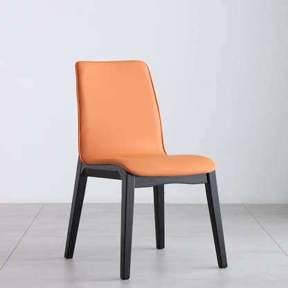 Nordic Wood Leather Dining Chair