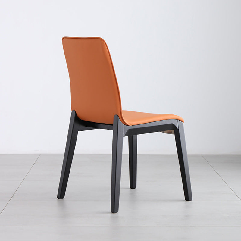 Nordic Wood Leather Dining Chair