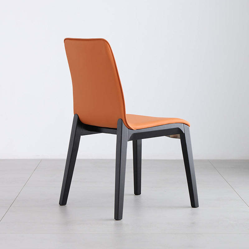 Nordic Wood Leather Dining Chair