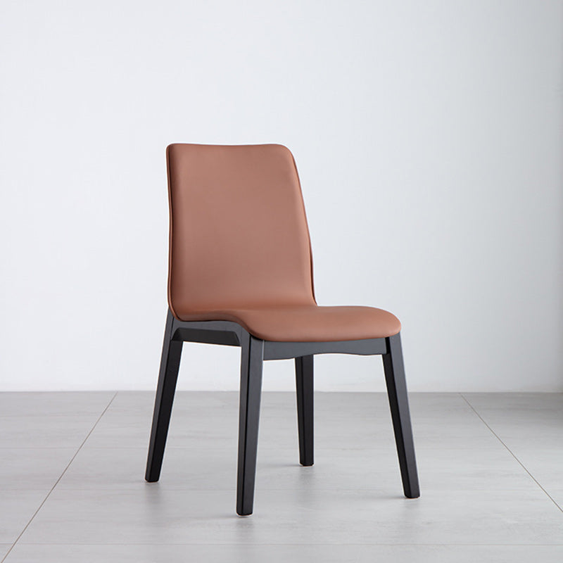 Nordic Wood Leather Dining Chair