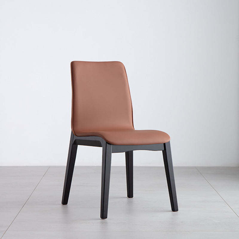 Nordic Wood Leather Dining Chair