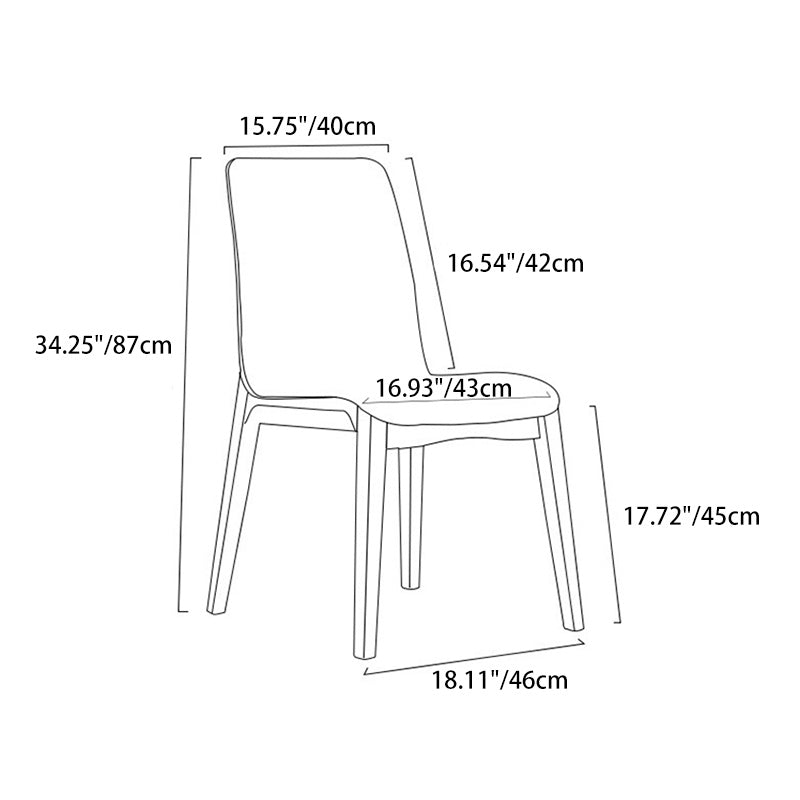 Nordic Wood Leather Dining Chair
