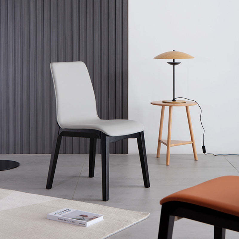 Nordic Wood Leather Dining Chair