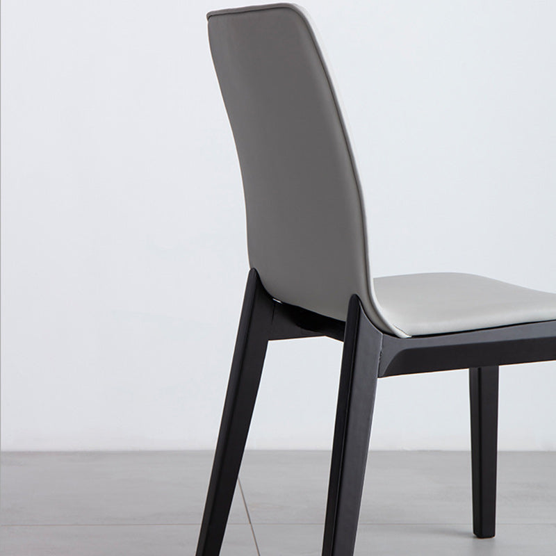Nordic Wood Leather Dining Chair